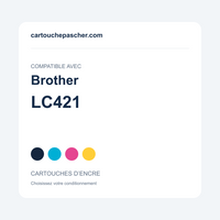 Référence Cartouches compatibles Brother LC421 — cartouchepascher.com