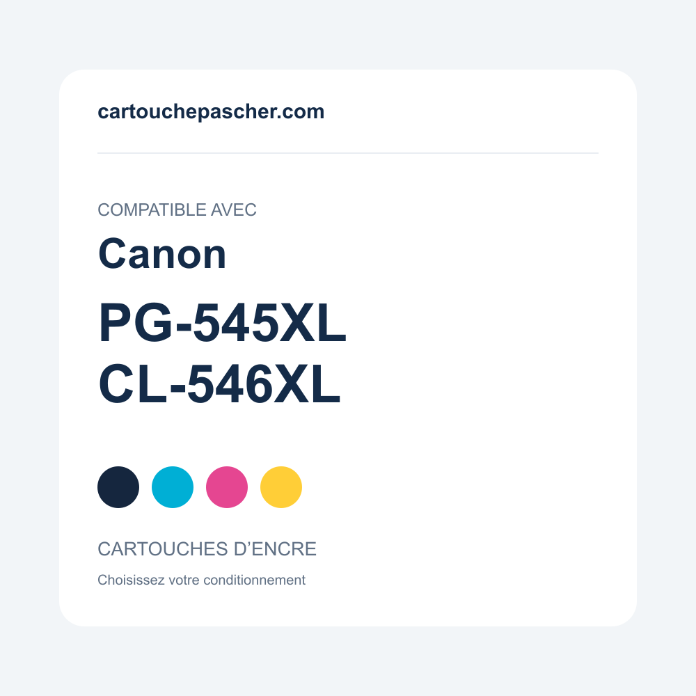 Référence Cartouches compatibles Canon PG-545XL / CL-546XL — cartouchepascher.com