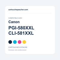 Référence Cartouches compatibles Canon PGI-580XXL / CLI-581XXL — cartouchepascher.com