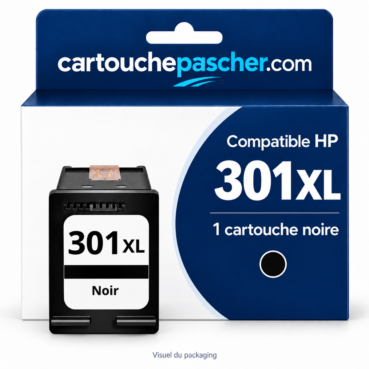 Cartouchepascher.com — HP 301XL noir — visuel du packaging