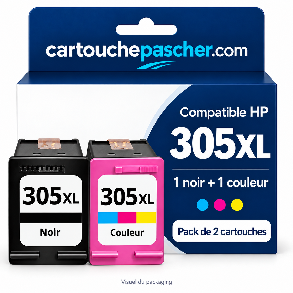 Cartouchepascher.com — HP 305XL — visuel du packaging