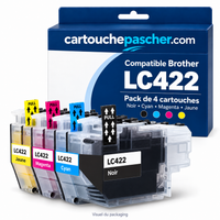 Cartouchepascher.com — brother-lc422 — visuel du packaging